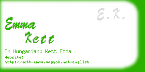 emma kett business card